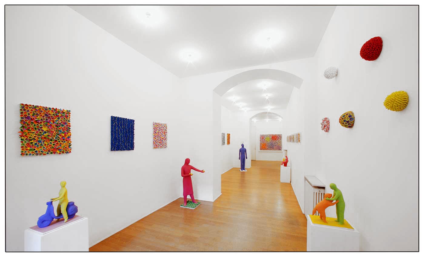 2007 a panorama of the Kazumasa Mizokami exhibition at the Toselli Gallery in Milan in 2007. photo by Giovanni Ricci