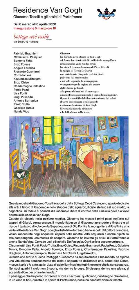 Advertising poster 2020 aprile Exhibitions Residence Van Gogh